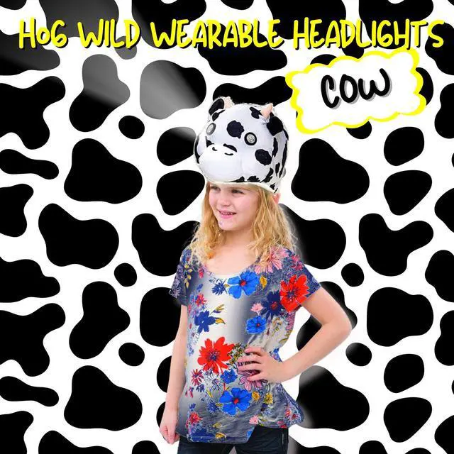 Alt view image 3 of 4 - Hog Wild Soft, Cuddly and Wearable Headlights (Cow)