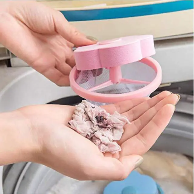 Alt view image 7 of 7 - Floating Washing Machine Reusable Lint and Hair Traps - 2 Pack