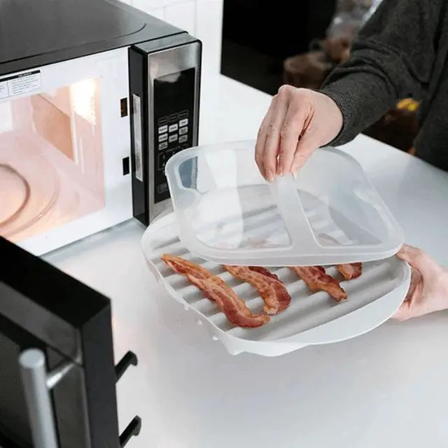 Alt view image 3 of 5 - Microwave Bacon Cooker