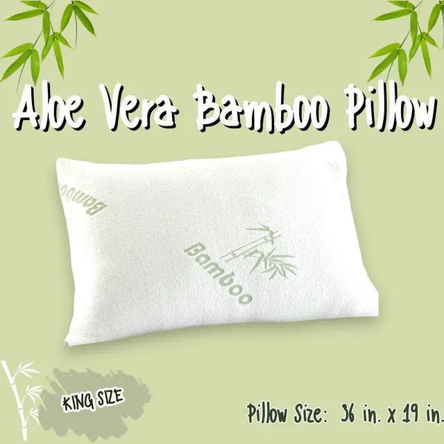Aloe Vera Bamboo Pillow - King Size Firm Support [36" x 19"] - Newegg.com