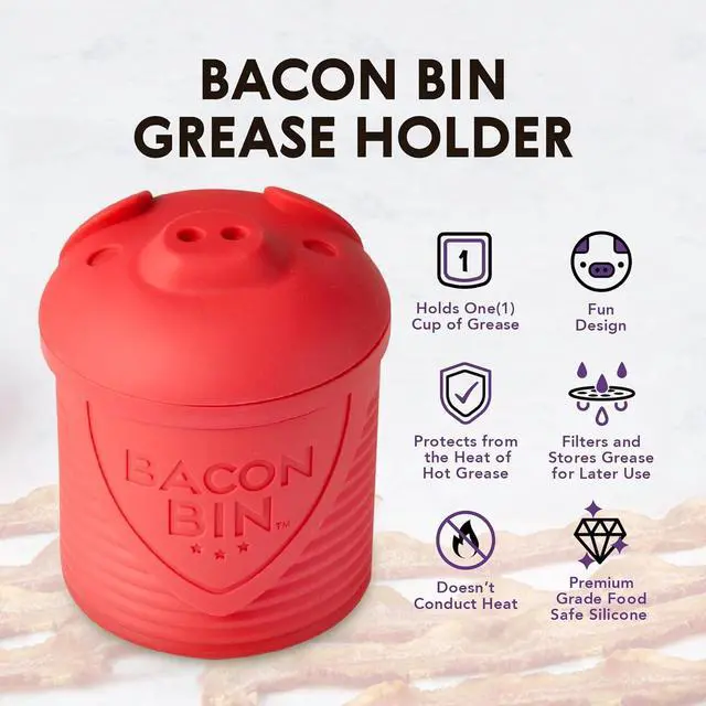 Alt view image 3 of 7 - Bacon Bin - Grease Strainer & Collector| Holds up to 1 Cup