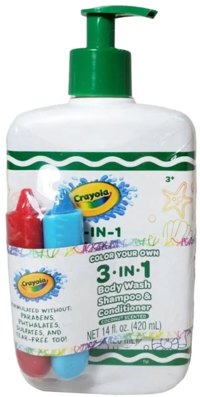 Main image of 3-N-1 Color Your Own Body Wash, Shampoo & Conditioner Coconut Scent 14 fl.oz