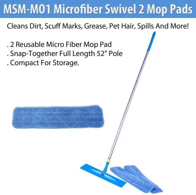 Alt view image 4 of 4 - As Seen On TV  Microfiber Swivel 2 Mop Pads