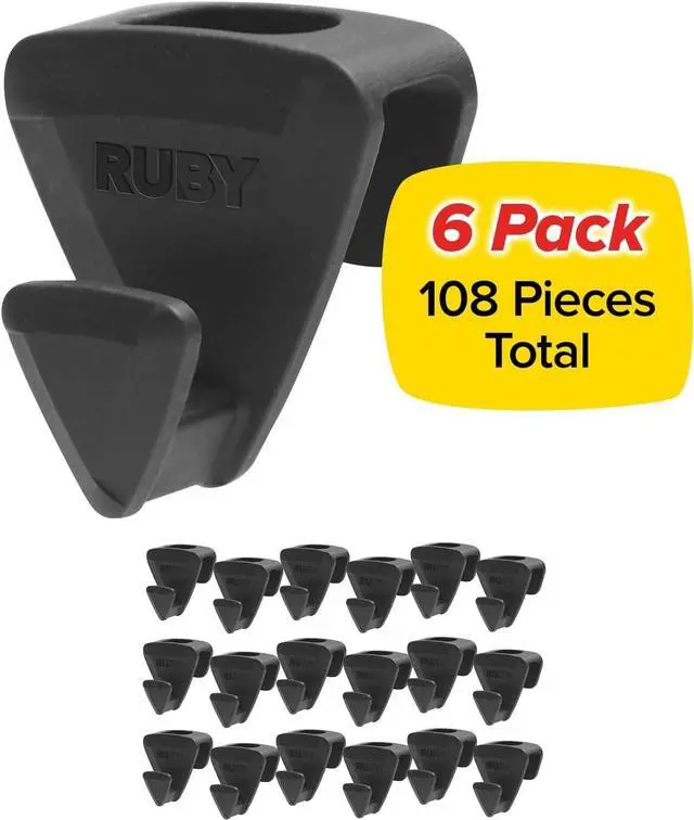 Alt view image 2 of 7 - Ruby Space Triangles, 108-Pc Hanger Hooks, Black