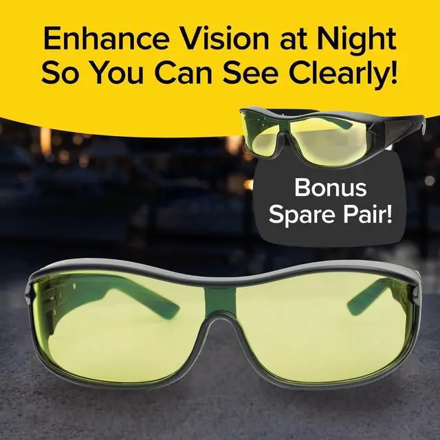 Alt view image 3 of 6 - Battle Vision Night Wrap Around Sunglasses - 2PK