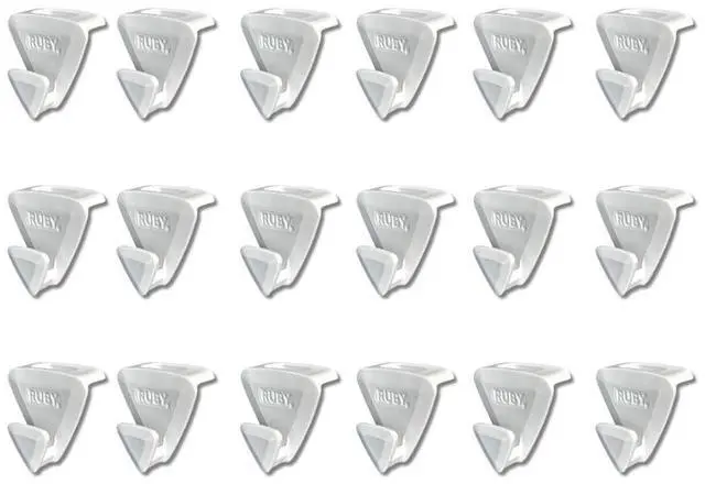 Alt view image 2 of 7 - Ruby Space Triangles, 18-Pc Hanger Hooks, White