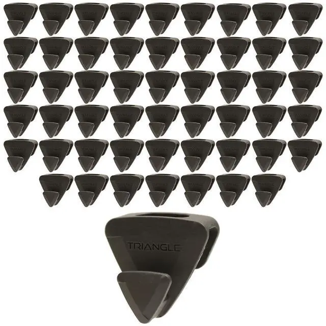 Main image of Ruby Space Triangles, 72-Pc Hanger Hooks, Black