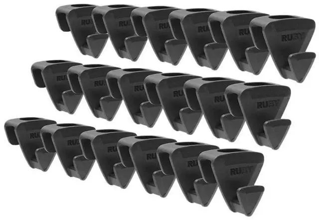 Alt view image 3 of 7 - Ruby Space Triangles, 72-Pc Hanger Hooks, Black