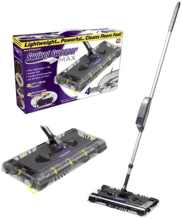 Alt view image 4 of 8 - Ontel Swivel Sweeper Max - Rechargeable & Cordless Vacuum