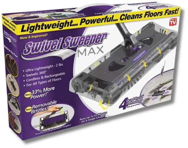 Alt view image 2 of 8 - Ontel Swivel Sweeper Max - Rechargeable & Cordless Vacuum