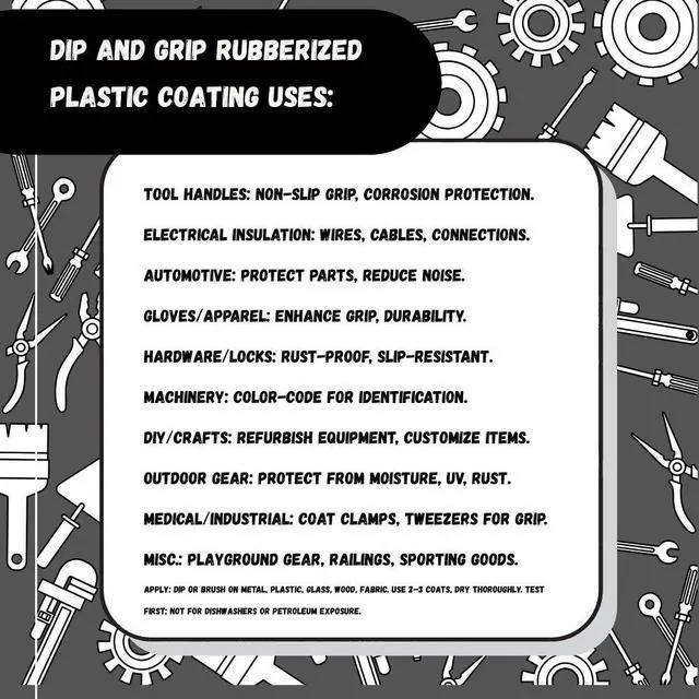 Alt view image 3 of 4 - Dip and Grip Rubberized Plastic Coating (Brown) 8 fl. oz