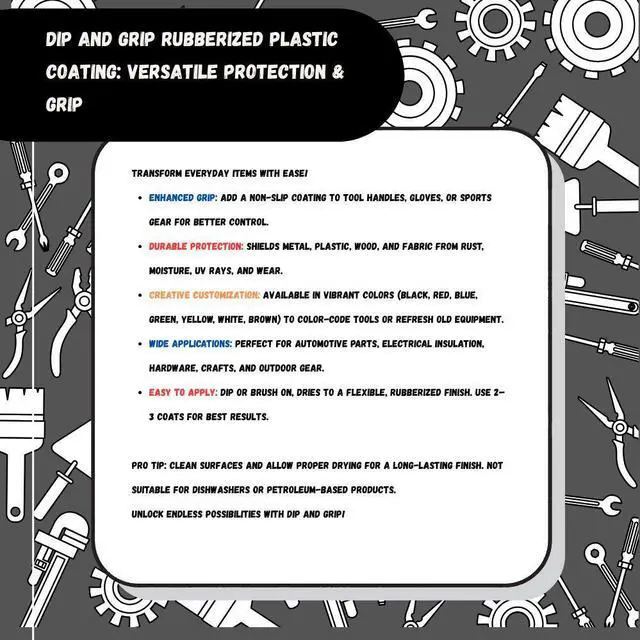 Alt view image 6 of 7 - Dip and Grip Rubberized Plastic Coating (Green) 8 fl. oz