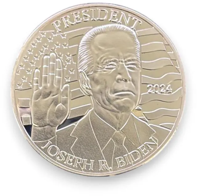 Alt view image 2 of 5 - Joe Biden Commemorative Coin Silver-Layered Collectible Display Case Certificate