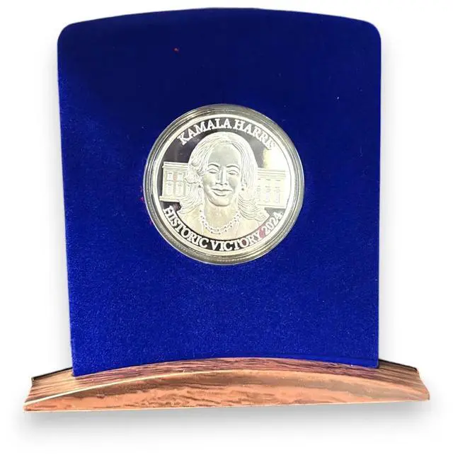 Alt view image 3 of 4 - Kamala Harris 2024 Commemorative Coin - Silver-Layered Edition
