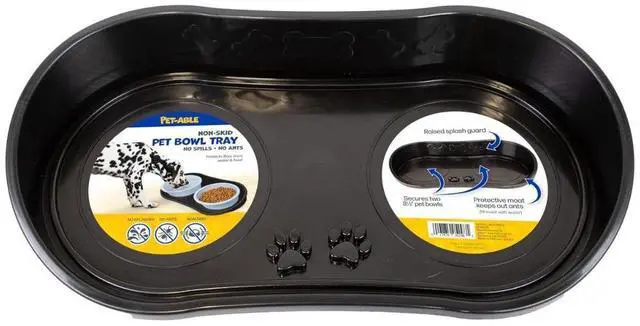 Alt view image 2 of 4 - Non-Skid Pet Bowl Tray, Black