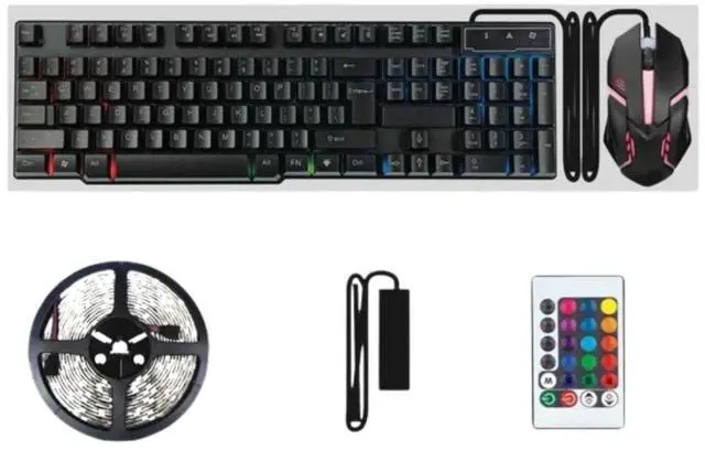 Main image of CYLO All-in-One Gaming Set: Keyboard, Mouse, and Vibrant LED Strip