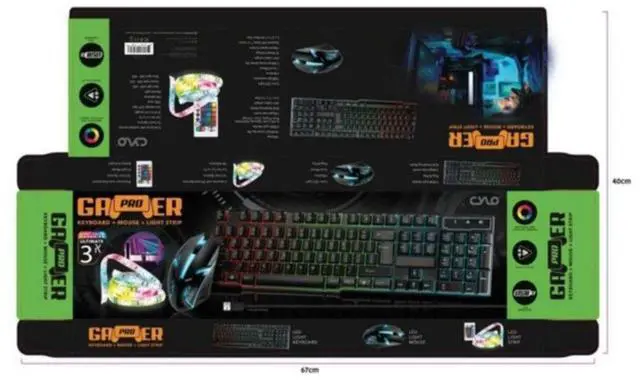 Alt view image 2 of 4 - CYLO All-in-One Gaming Set: Keyboard, Mouse, and Vibrant LED Strip