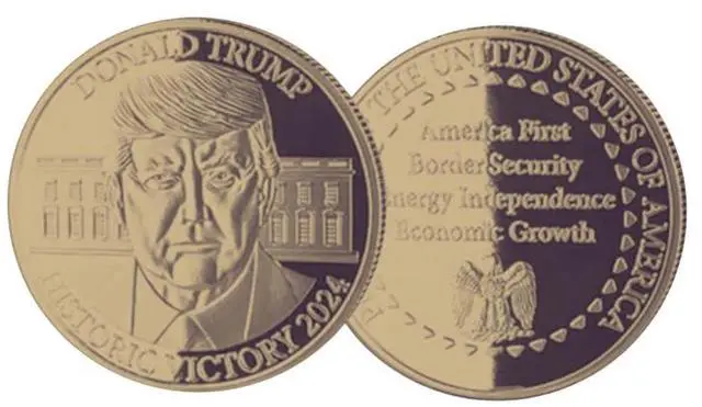 Main image of Donald Trump 2024 Commemorative Coin Gold Collectible Display Case Certificate