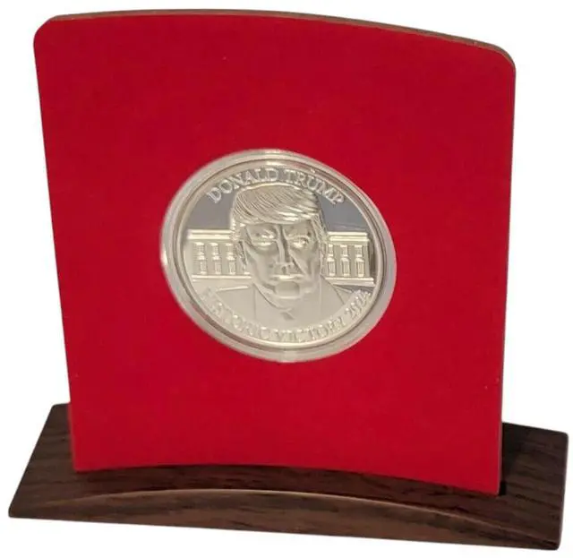 Alt view image 5 of 6 - Donald Trump 2024 Commemorative Coin Gold Collectible Display Case Certificate