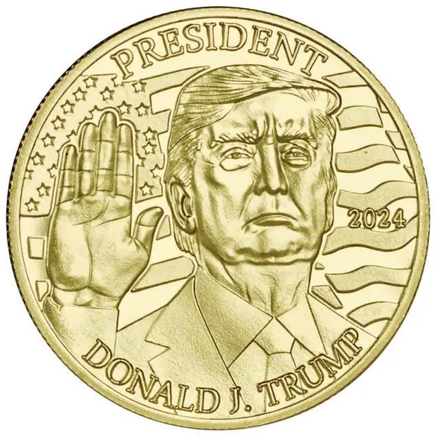 Alt view image 2 of 7 - Donald Trump 2024 Commemorative Coin Gold Collectible Display Case Certificate