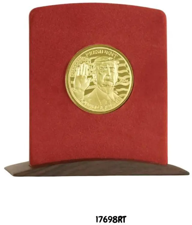 Alt view image 6 of 7 - Donald Trump 2024 Commemorative Coin Gold Collectible Display Case Certificate