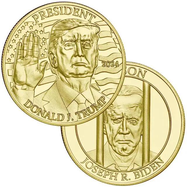 Alt view image 7 of 7 - Donald Trump 2024 Commemorative Coin Gold Collectible Display Case Certificate