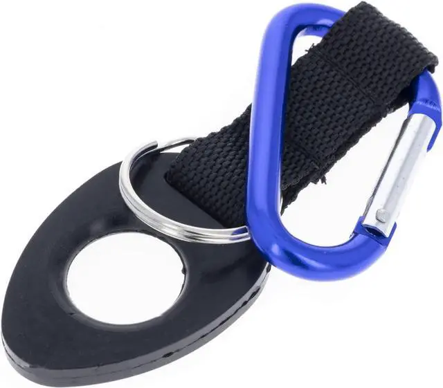 Alt view image 2 of 5 - Blue Aluminum Carabiner  6mm Thick, Water Bottle Holder Attachment