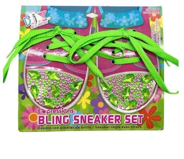 Alt view image 2 of 4 - DIY Bling Sneaker Set  Colorful Shoelaces & Rhinestone Adhesives