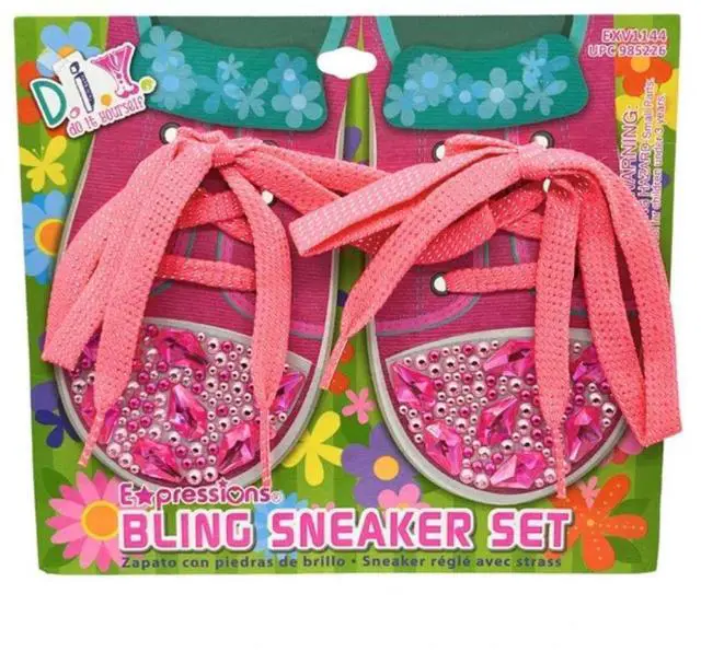 Alt view image 4 of 4 - DIY Bling Sneaker Set  Colorful Shoelaces & Rhinestone Adhesives