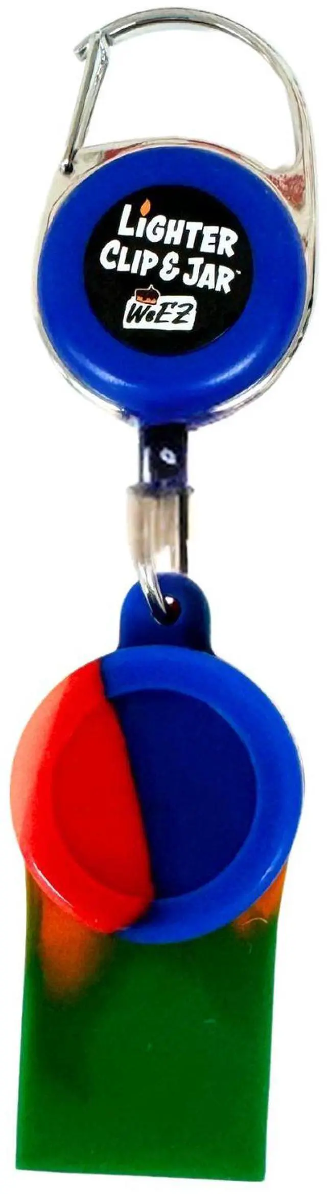 Alt view image 5 of 7 - WEEZ Retractable Lighter Clip & Silicone Jar- Neon