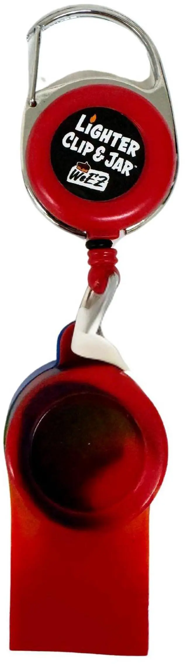Alt view image 7 of 7 - WEEZ Retractable Lighter Clip & Silicone Jar- Neon