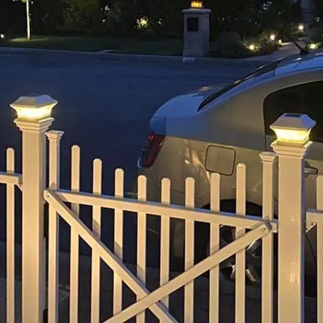 Alt view image 6 of 7 - Solar Post Cap Lights Outdoor - Set of Two