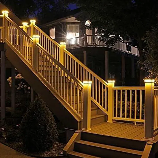 Alt view image 7 of 7 - Solar Post Cap Lights Outdoor - Set of Two
