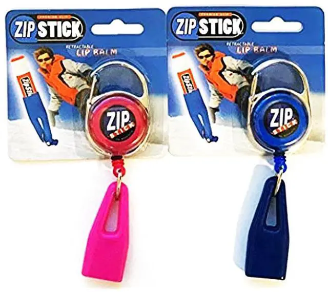 Main image of Zip Stick Retractable Lip Balm Holder - 2 Pack- Assorted Colors