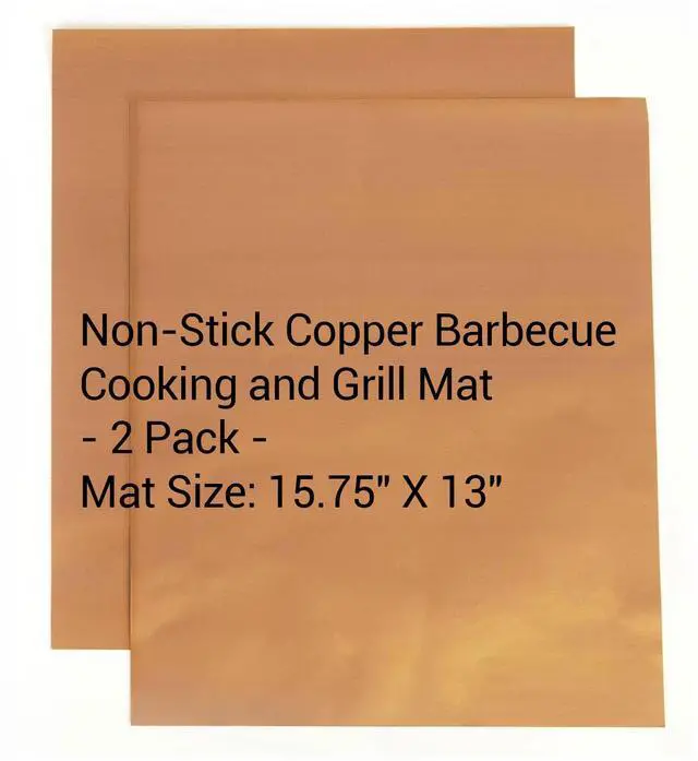 Alt view image 3 of 7 - Copper Grill Mats - Non-Stick 2 Pack, Ideal for All Your Grilling Needs!