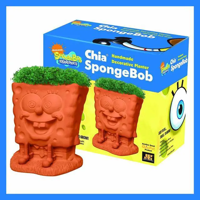 Alt view image 4 of 5 - Chia Pet SpongeBob Handmade Decorative Planter