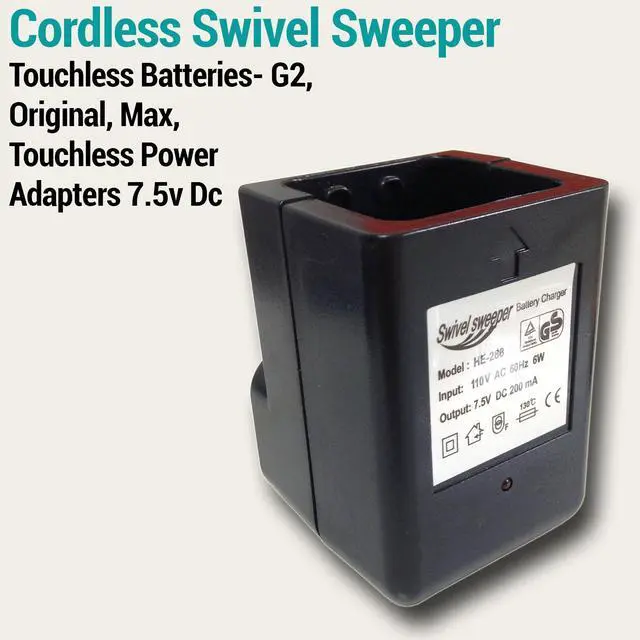 Alt view image 6 of 6 - Wall Charger for Cordless Swivel Sweeper Touchless Batteries