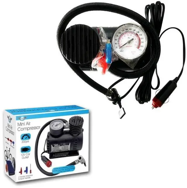 Alt view image 7 of 7 - Mini Air Compressor for Tires and Inflatables-300 PSI