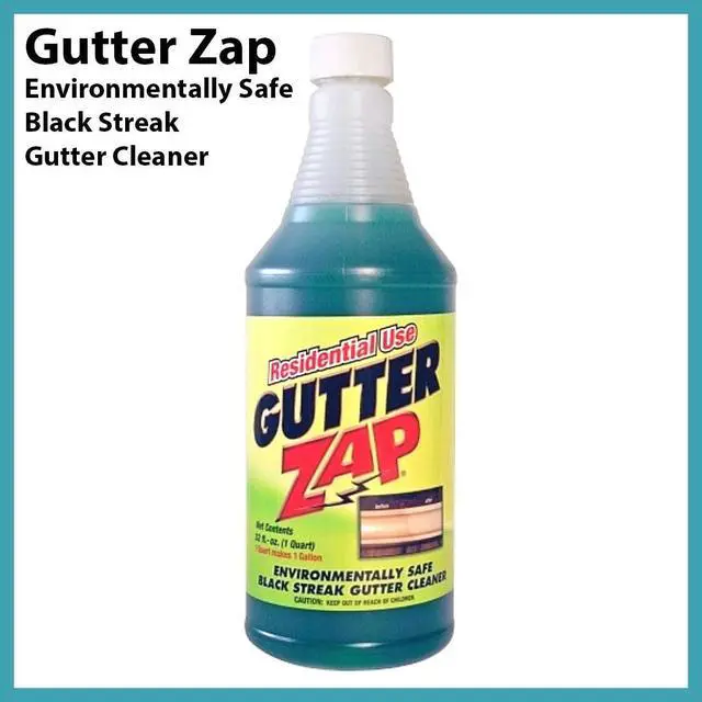 Alt view image 3 of 6 - Gutter Zap Environmentally Safe Black Streak Residential, 32 fl oz. (1 Quart)