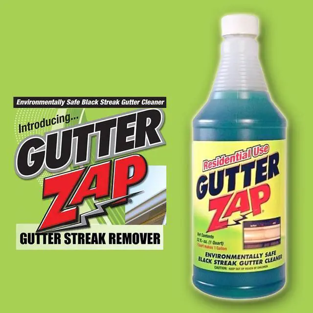 Alt view image 5 of 6 - Gutter Zap Environmentally Safe Black Streak Residential, 32 fl oz. (1 Quart)