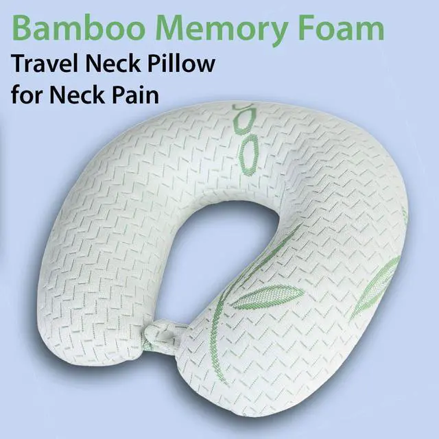 Alt view image 4 of 5 - Bamboo Memory Foam Travel Neck Pillow