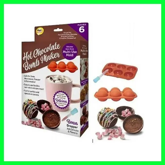 Alt view image 6 of 7 - Hot Chocolate Bomb Maker with Bonus Dropper - Perfect for Custom Flavors