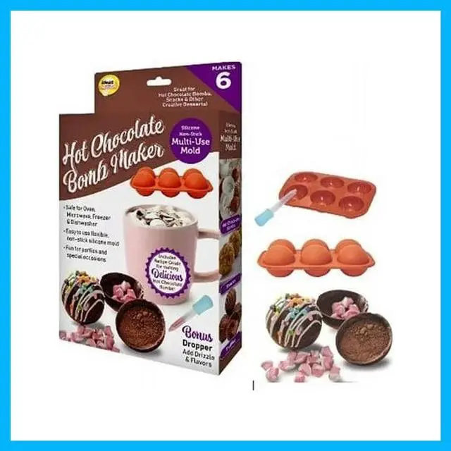 Alt view image 7 of 7 - Hot Chocolate Bomb Maker with Bonus Dropper - Perfect for Custom Flavors