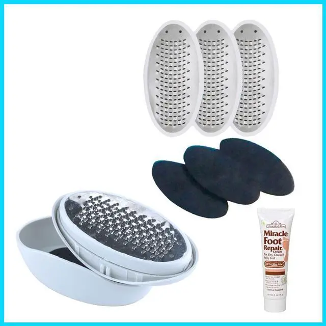 Alt view image 7 of 7 - Egg Pedicure Callus Shaver 3 Replacement Blades Combo Miracle Foot Repair