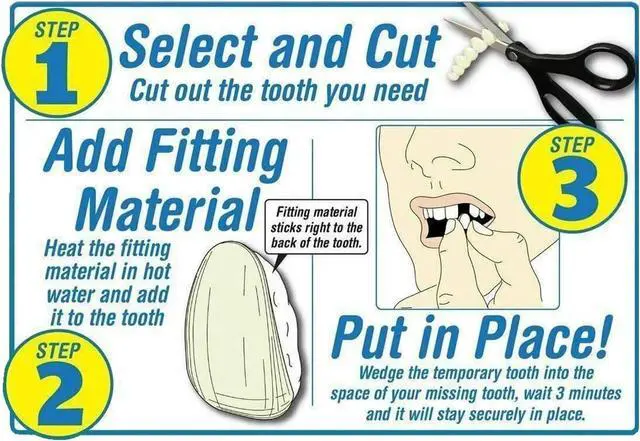 Alt view image 3 of 6 - Instant Smile Select A Tooth Temporary Tooth Replacement Kit- Combo