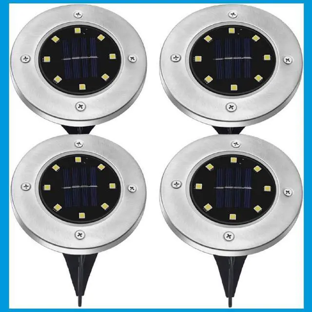 Alt view image 4 of 7 - Radiant Pathways Wireless Solar-Powered Pathway Lights  Set of 4