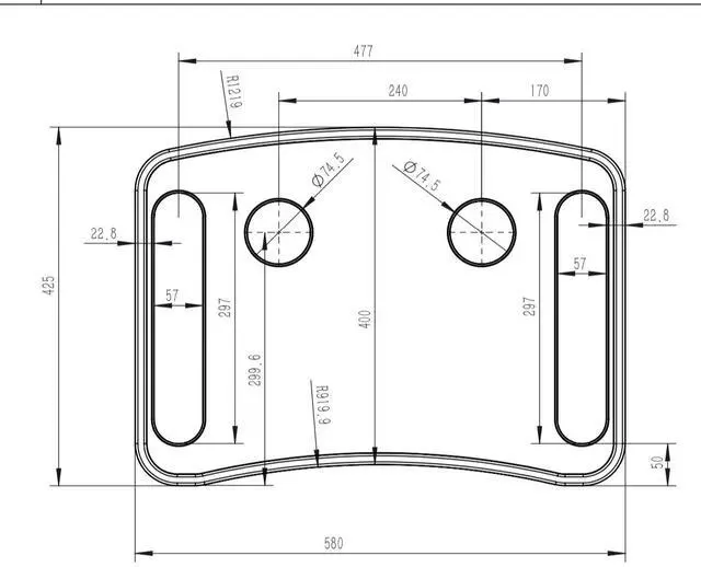 Alt view image 6 of 7 - Deluxe Enhanced Mobility Tray, Gray