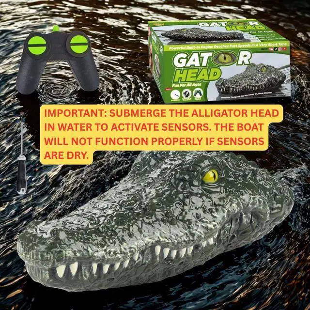 Alt view image 3 of 7 - Doohickey Remote Control Alligator Head Boat for Kids and Adults