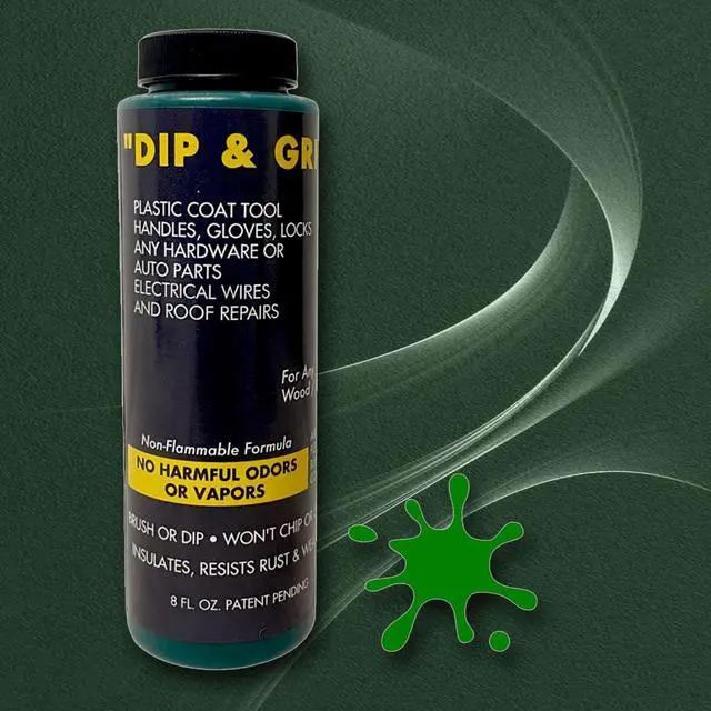 Alt view image 3 of 7 - Dip and Grip Rubberized Plastic Coating (Green) 8 fl. oz