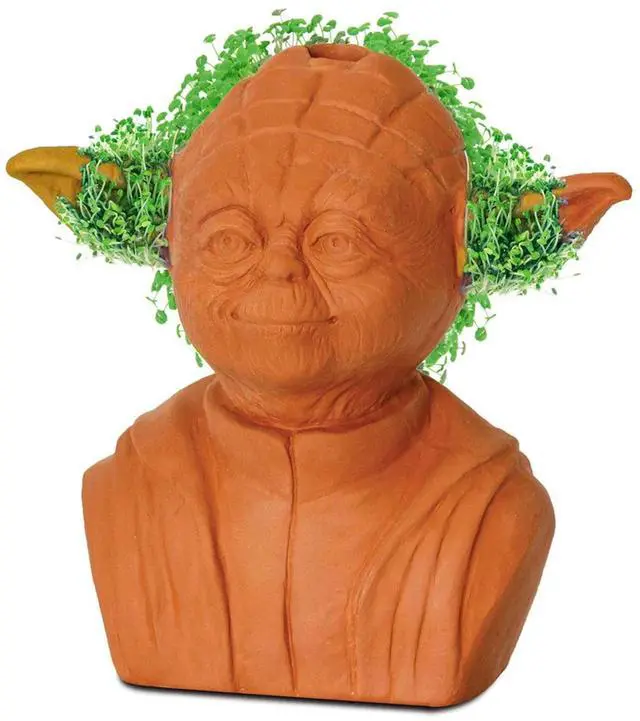 Alt view image 7 of 10 - Star Wars Yoda Chia Pet Decorative Planter